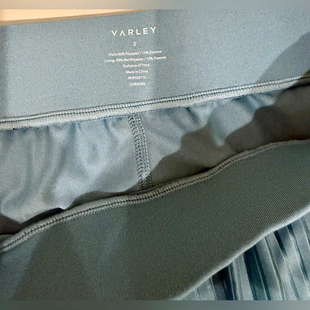 Varley Light Blue Pleated Tennis Skirt - Picture 6 of 7